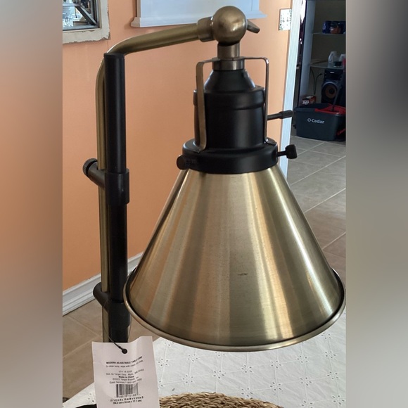 Threshold Brass and Black Adjustable Table Lamp - Picture 4 of 8
